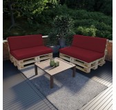 Palettenkissen Sitzkissen für Europaletten 120x80 cm, Bordeaux Palettenkissen Sitzkissen für Europaletten 120x80 cm, Bordeaux