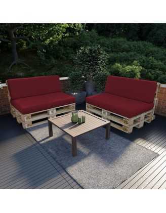 Palettenkissen Sitzkissen für Europaletten 120x80 cm, Bordeaux