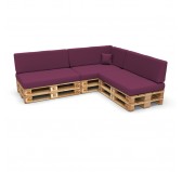 8er Set Palettenkissen - 3x Sitzkissen + 3x Rückenkissen + Seitenkissen + Dekokissen, Violett 8er Set Palettenkissen - 3x Sitzkissen + 3x Rückenkissen + Seitenkissen + Dekokissen, Violett
