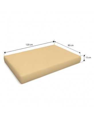 2er Set Palettenkissen - Sitzkissen 120x80 + Rückenkissen 120x40, Wasserabweisend, Beige