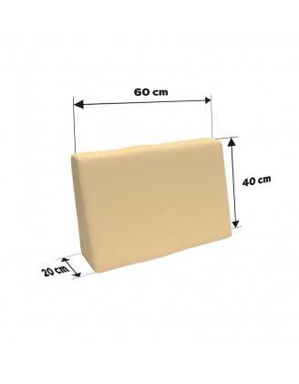 8er Set Palettenkissen - 3x Sitzkissen + 3x Rückenkissen + Seitenkissen + Dekokissen Wasserabweisend, Beige