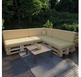 8er Set Palettenkissen - 3x Sitzkissen + 3x Rückenkissen + Seitenkissen + Dekokissen Wasserabweisend, Beige 8er Set Palettenkissen - 3x Sitzkissen + 3x Rückenkissen + Seitenkissen + Dekokissen Wasserabweisend, Beige