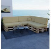 8er Set Palettenkissen - 3x Sitzkissen + 3x Rückenkissen + Seitenkissen + Dekokissen Wasserabweisend, Beige 8er Set Palettenkissen - 3x Sitzkissen + 3x Rückenkissen + Seitenkissen + Dekokissen Wasserabweisend, Beige