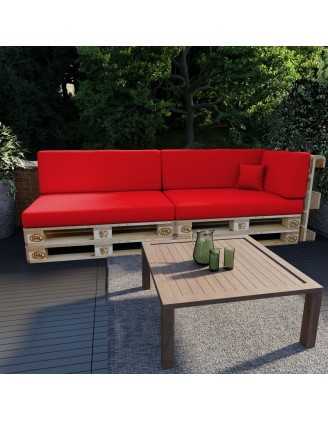 Palettenkissen Seitenkissen für Europaletten 60x40x20/10, Wasserabweisend, Rot