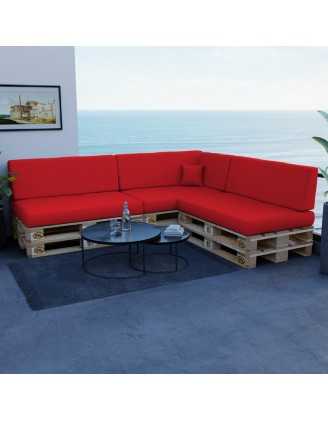 Palettenkissen Seitenkissen für Europaletten 60x40x20/10, Wasserabweisend, Rot