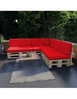 Palettenkissen Seitenkissen für Europaletten 60x40x20/10, Wasserabweisend, Rot