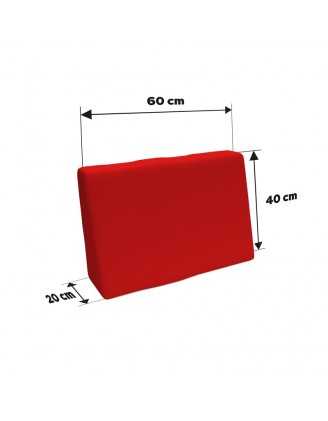 Palettenkissen Seitenkissen für Europaletten 60x40x20/10, Wasserabweisend, Rot