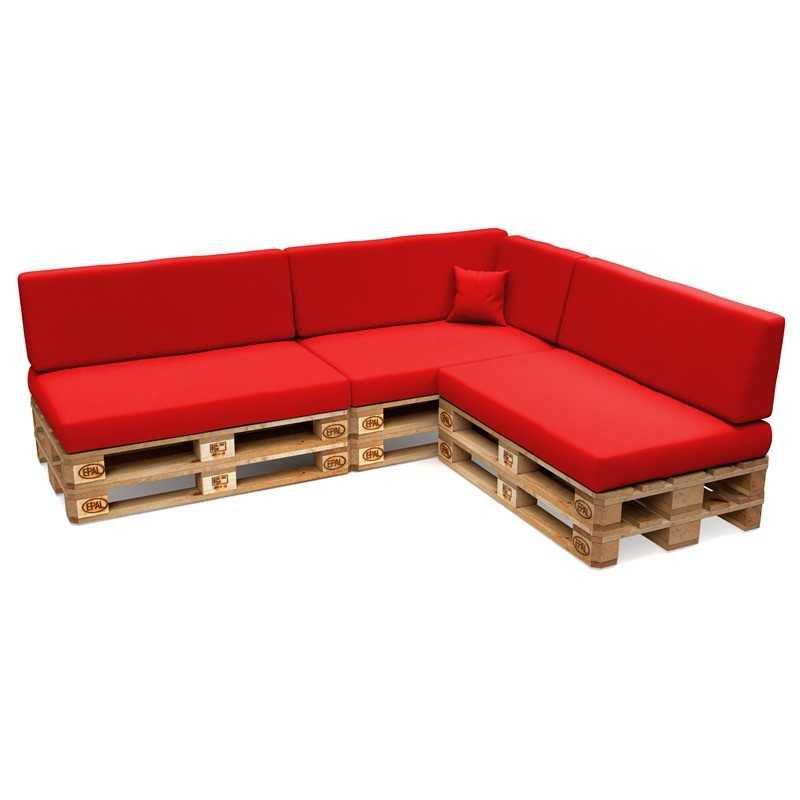 8er Set Palettenkissen - 3x Sitzkissen + 3x Rückenkissen + Seitenkissen + Dekokissen Wasserabweisend, Rot 8er Set Palettenkissen - 3x Sitzkissen + 3x Rückenkissen + Seitenkissen + Dekokissen Wasserabweisend, Rot