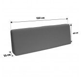 2er Set Palettenkissen - Sitzkissen 120x80 + Rückenkissen 120x40, Wasserabweisend, Grau