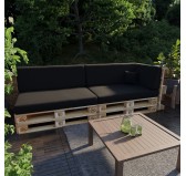 Palettenkissen Rückenkissen für Europaletten 120x40x20/10, Wasserabweisend, Schwarz Palettenkissen Rückenkissen für Europaletten 120x40x20/10, Wasserabweisend, Schwarz