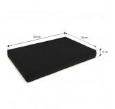 2er Set Palettenkissen - Sitzkissen 120x80 + Rückenkissen 120x40, Wasserabweisend, Schwarz 2er Set Palettenkissen - Sitzkissen 120x80 + Rückenkissen 120x40, Wasserabweisend, Schwarz