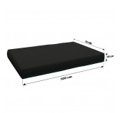 Palettenkissen Sitzkissen für Europaletten 120x80x15, Schwarz Palettenkissen Sitzkissen für Europaletten 120x80x15, Schwarz
