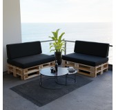 Palettenkissen Sitzkissen für Europaletten 120x80x15, Schwarz Palettenkissen Sitzkissen für Europaletten 120x80x15, Schwarz