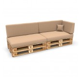 6er Set Palettenkissen - 2x Sitzkissen + 2x Rückenkissen + Seitenkissen + Dekokissen, Beige 6er Set Palettenkissen - 2x Sitzkissen + 2x Rückenkissen + Seitenkissen + Dekokissen, Beige