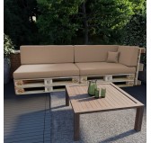 6er Set Palettenkissen - 2x Sitzkissen + 2x Rückenkissen + Seitenkissen + Dekokissen, Beige 6er Set Palettenkissen - 2x Sitzkissen + 2x Rückenkissen + Seitenkissen + Dekokissen, Beige