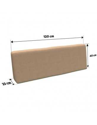 Palettenkissen Rückenkissen für Europaletten 120x40x20/10, Beige