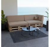 Palettenkissen Rückenkissen für Europaletten 120x40x20/10, Beige Palettenkissen Rückenkissen für Europaletten 120x40x20/10, Beige