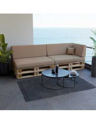 Palettenkissen Rückenkissen für Europaletten 120x40x20/10, Beige