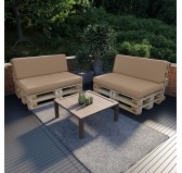 Palettenkissen Rückenkissen für Europaletten 120x40x20/10, Beige Palettenkissen Rückenkissen für Europaletten 120x40x20/10, Beige