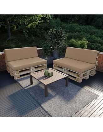 Palettenkissen Rückenkissen für Europaletten 120x40x20/10, Beige