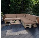 Palettenkissen Rückenkissen für Europaletten 120x40x20/10, Beige Palettenkissen Rückenkissen für Europaletten 120x40x20/10, Beige