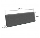 Palettenkissen Rückenkissen für Europaletten 120x40x20/10, Grau Palettenkissen Rückenkissen für Europaletten 120x40x20/10, Grau