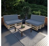Palettenkissen Rückenkissen für Europaletten 120x40x20/10, Grau Palettenkissen Rückenkissen für Europaletten 120x40x20/10, Grau