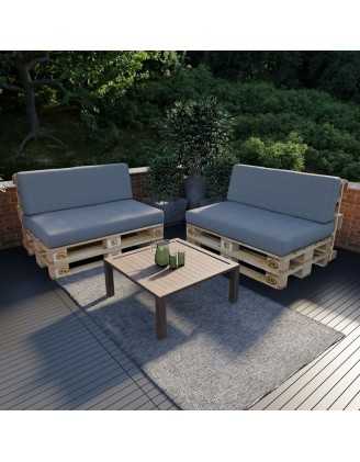 Palettenkissen Rückenkissen für Europaletten 120x40x20/10, Grau