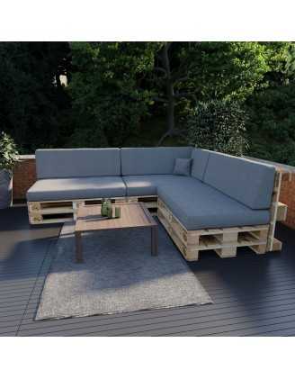 Palettenkissen Rückenkissen für Europaletten 120x40x20/10, Grau