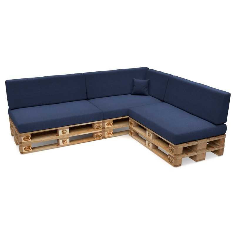 8er Set Palettenkissen - 3x Sitzkissen + 3x Rückenkissen + Seitenkissen + Dekokissen Dunkelblau 8er Set Palettenkissen - 3x Sitzkissen + 3x Rückenkissen + Seitenkissen + Dekokissen Dunkelblau