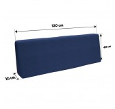 Palettenkissen Rückenkissen für Europaletten 120x40x20/10, Dunkelblau Palettenkissen Rückenkissen für Europaletten 120x40x20/10, Dunkelblau