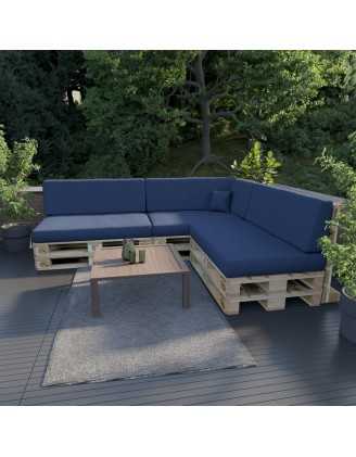 Palettenkissen Rückenkissen für Europaletten 120x40x20/10, Dunkelblau