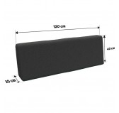 Kissenbezüge für Palettenkissen, Rückenkissen 120x40, Anthrazit Kissenbezüge für Palettenkissen, Rückenkissen 120x40, Anthrazit