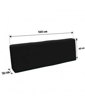 Kissenbezüge für Palettenkissen, Rückenkissen 120x40, Schwarz