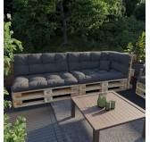 Palettenkissen, Dekokissen für Palettensofa und Gartenmöbel, 40x40 cm, Anthrazit Palettenkissen, Dekokissen für Palettensofa und Gartenmöbel, 40x40 cm, Anthrazit