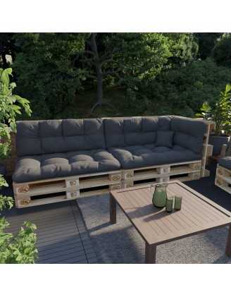 Palettenkissen, Dekokissen für Palettensofa und Gartenmöbel, 40x40 cm, Anthrazit