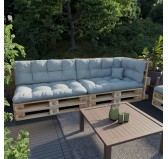 Palettenkissen, Dekokissen für Palettensofa und Gartenmöbel, 40x40 cm, Blau Palettenkissen, Dekokissen für Palettensofa und Gartenmöbel, 40x40 cm, Blau