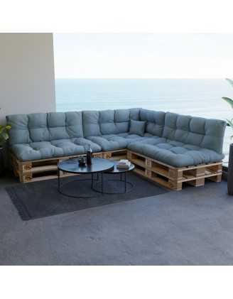 Palettenkissen, Dekokissen für Palettensofa und Gartenmöbel, 40x40 cm, Blau