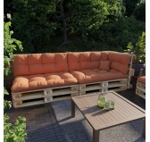 Palettenkissen, Dekokissen für Palettensofa und Gartenmöbel, 40x40 cm, Orange
