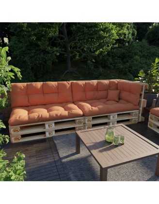 Palettenkissen, Dekokissen für Palettensofa und Gartenmöbel, 40x40 cm, Orange