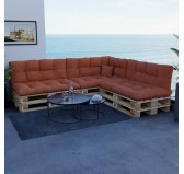 Palettenkissen, Dekokissen für Palettensofa und Gartenmöbel, 40x40 cm, Orange