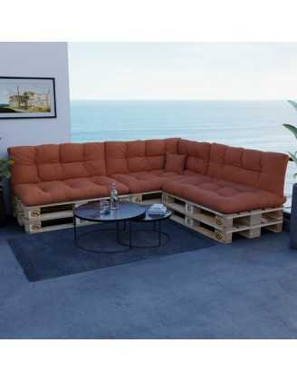 Palettenkissen, Dekokissen für Palettensofa und Gartenmöbel, 40x40 cm, Orange