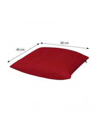 Palettenkissen, Dekokissen für Palettensofa und Gartenmöbel, 40x40 cm, Rot