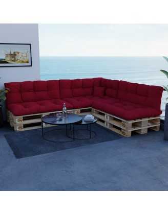 Palettenkissen, Dekokissen für Palettensofa und Gartenmöbel, 40x40 cm, Rot