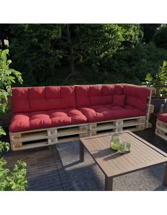 Palettenkissen, Dekokissen für Palettensofa und Gartenmöbel, 40x40 cm, Rot