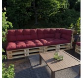 Palettenkissen, Dekokissen für Palettensofa und Gartenmöbel, 40x40 cm, Bordeaux