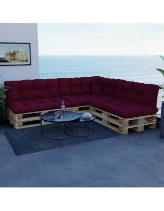 Palettenkissen, Dekokissen für Palettensofa und Gartenmöbel, 40x40 cm, Bordeaux