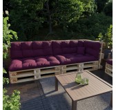 Palettenkissen, Dekokissen für Palettensofa und Gartenmöbel, 40x40 cm, Violett