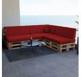 Dekokissen für Palettensofa, Palettenkissen 40x40 cm, Rot