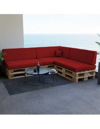 Dekokissen für Palettensofa, Palettenkissen 40x40 cm, Rot